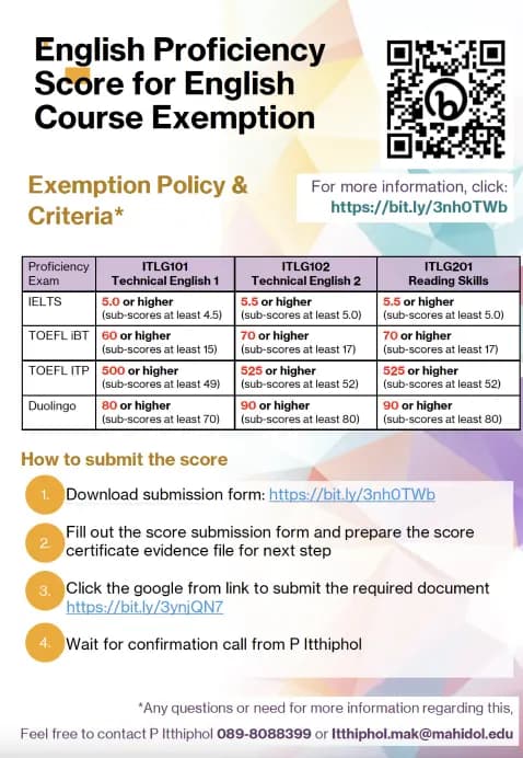 English Exemption documents